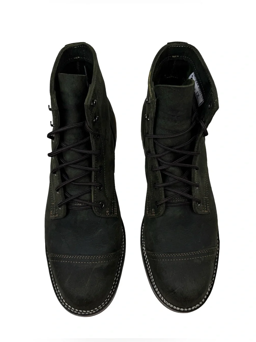 Truman Boot Co Green Leather Cap Toe Men’s 12 Boot Excellent